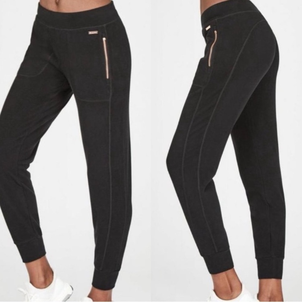 Sweaty Betty Black Fleece Joggers